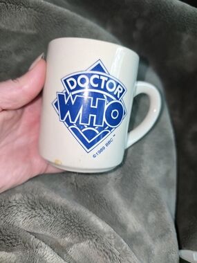 Doctor Who White Ceramic Mug with Blue Logo